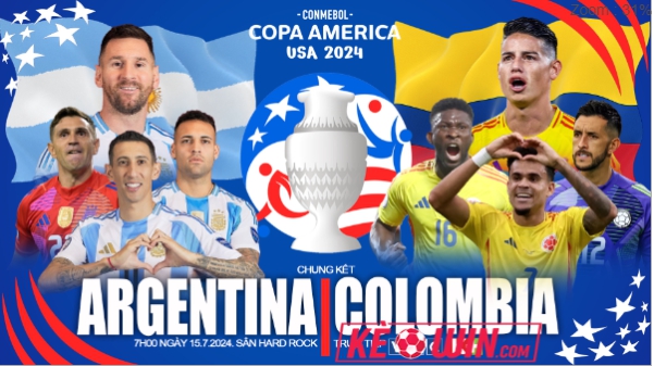 Argentina vs Colombia – Kèo bóng đá 07h00 15/07/2024 – Copa America